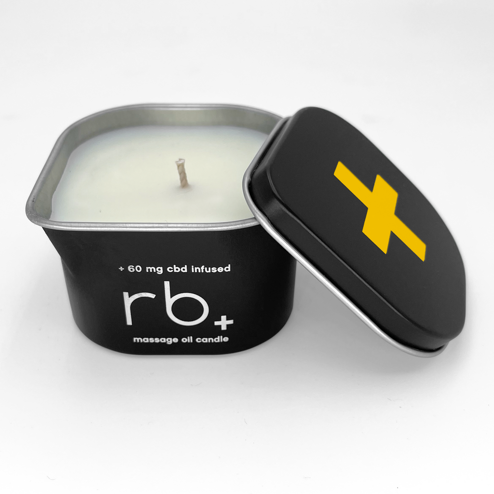 rb+ grapefruit massage oil candle - 3 oz.