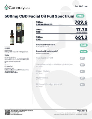Natures Wealth - 500mg Full Spectrum CBD Facial Oil