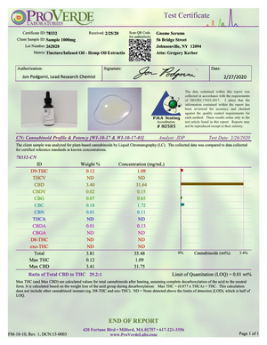 Tincture Full Spectrum Hemp Extract  2000mg 2 oz.  Natural Flavor (33.33mg per 1 ml 1 dropper)