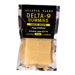 Aviator Farms - Hemp Derived Delta 9 White Grape Gummies - 6 pack