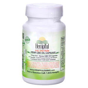 14mg Hemp CBD Oil Cold Pressed Capsules