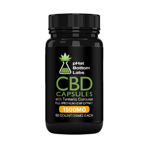 pHat Bottom Labs - CBD Full Spectrum Capsules with Turmeric 1500mg 60 CT