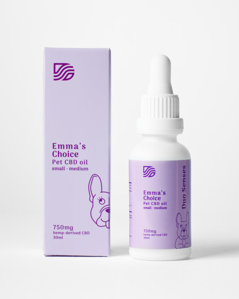 Duo Senses - Emma's Choice Full Spectrum CBD Oil for Small and Medium Pets 750mg Ideal for Anxiety, Pain Relief, Overall Well being