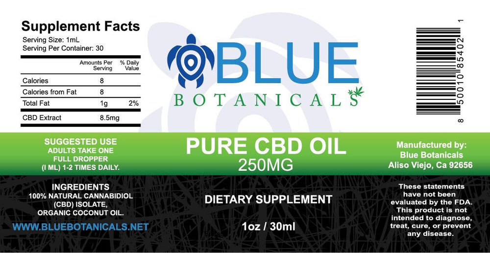 Pure CBD Oil Natural - 250mg