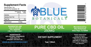 Pure CBD Oil Natural - 250mg