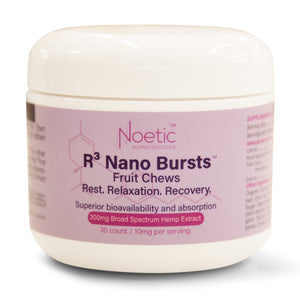 R3 Hemp Extract Nano Bursts 10mg - Rest. Relaxation. Recovery.