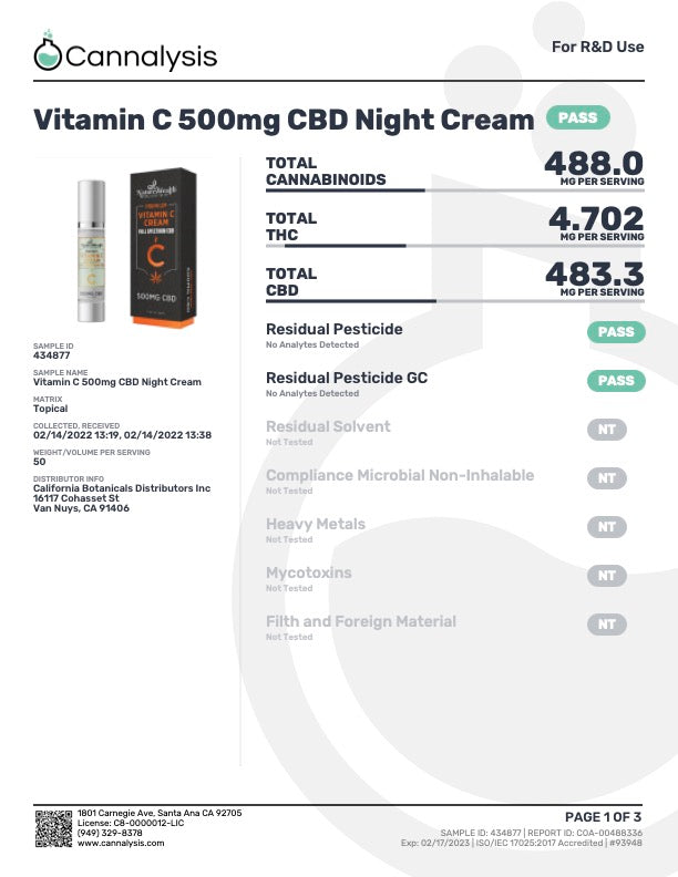Natures Wealth - 500mg Full Spectrum Vitamin C Cream