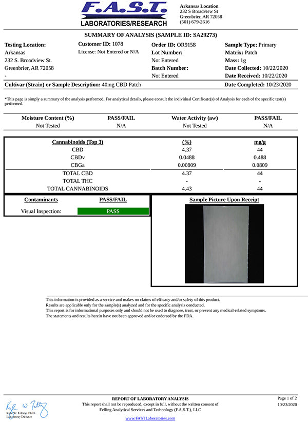 LUXU - CBD Transdermal Patch