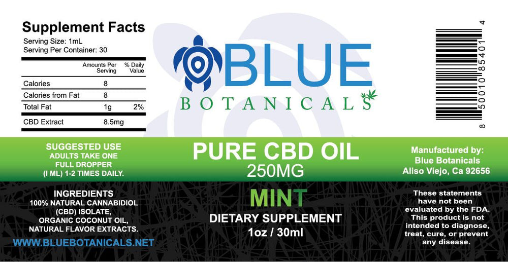 Pure CBD Oil Mint - 250mg