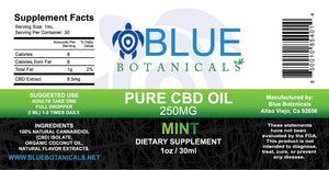 Pure CBD Oil Mint - 250mg