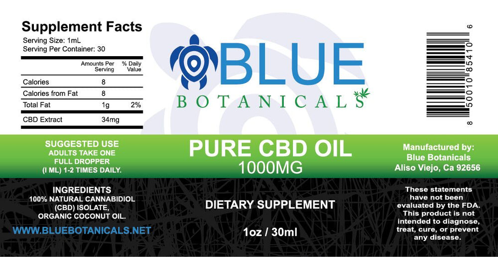 Pure CBD Oil Natural - 1000mg