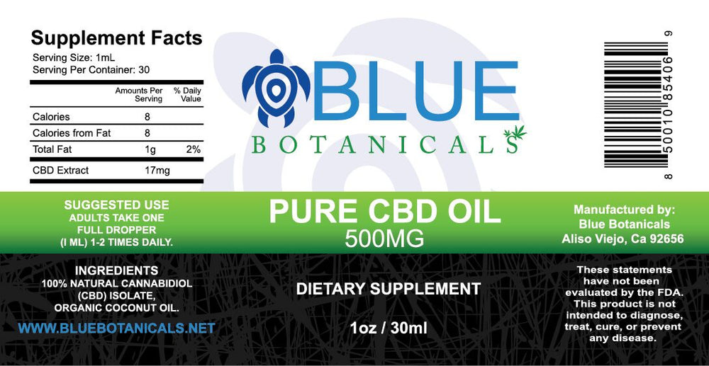 Pure CBD Oil Natural - 500mg