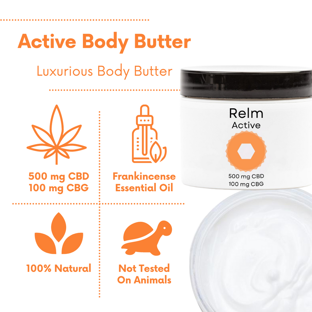 Active Body Butter [ 500 mg CBD + 100 mg CBG ]