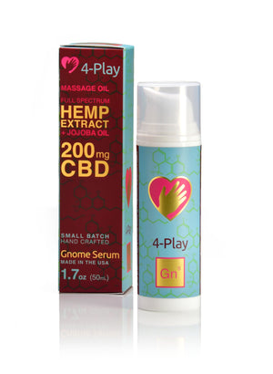 4Play Massage Oil - Full spectrum hemp extract + jojoba oil for natural moisture