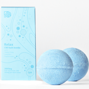 Duo Senses - Relaxing Full Spectrum CBD Bath Bombs 2-Pack 300mg with Lavender, English rose, and Ylang-Ylang Targeted for Sleep