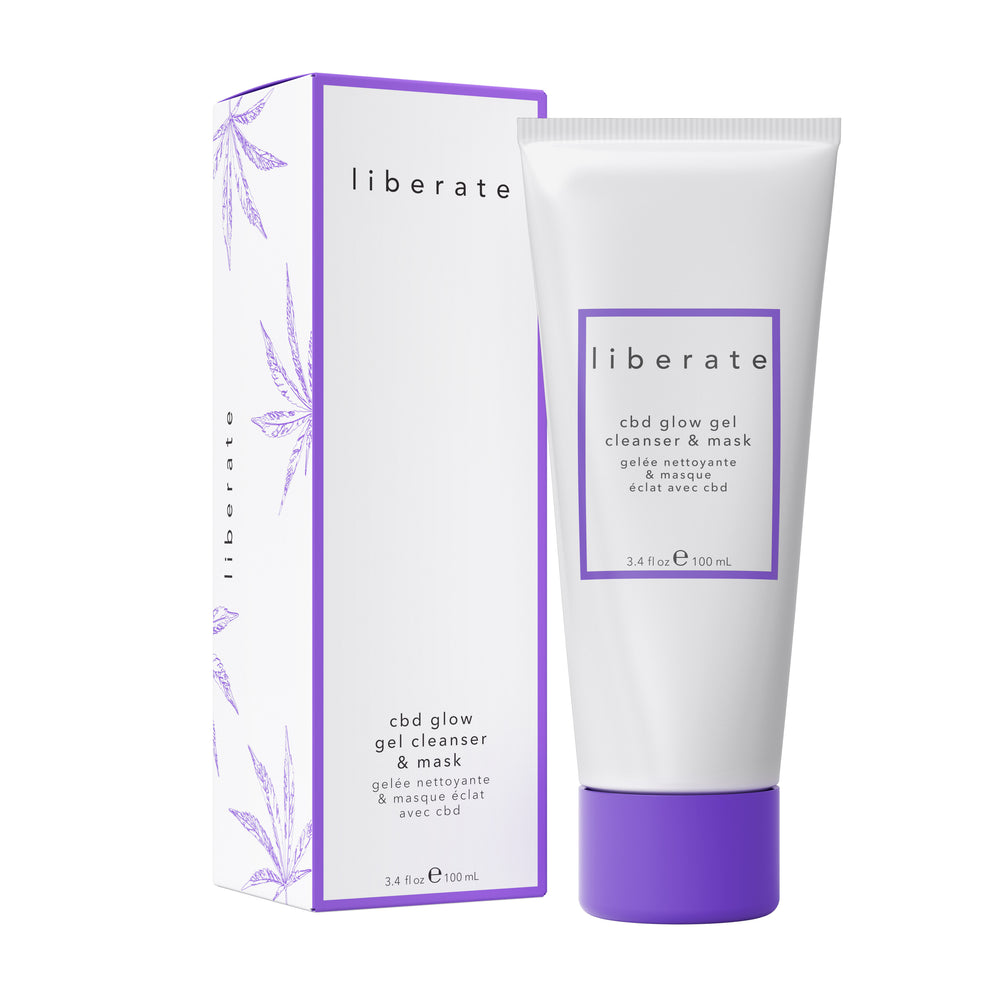 l i b e r a t e - cbd glow gel cleanser & mask