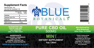 Pure CBD Oil Mint - 500mg
