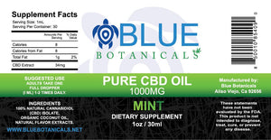 Pure CBD Oil Mint - 1000mg