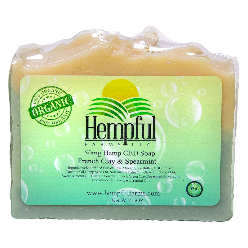 Hemp CBD Soap French Clay and Spearmint