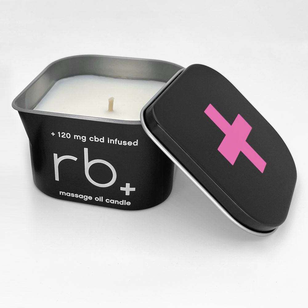 rb+ rose/sage massage oil candle - 6 oz.