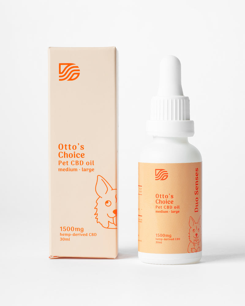 Duo Senses - Otto's Choice Full Spectrum CBD Oil for Small and Medium Pets 1500mg Ideal for Anxiety, Pain Relief, Overall Well being
